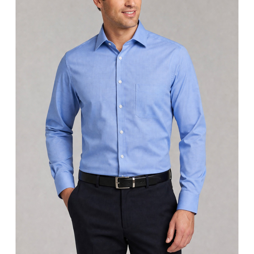 Van Heusen XL Dress Shirt 17-17.5 34/35 Blue Flex Collar Dress Shirt NWT